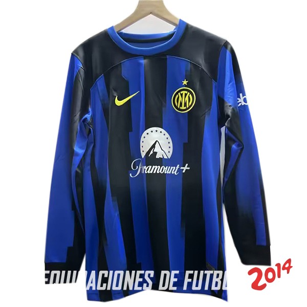 Tailandia Camiseta Del Inter Milán Primera Manga Larga 2023/2024