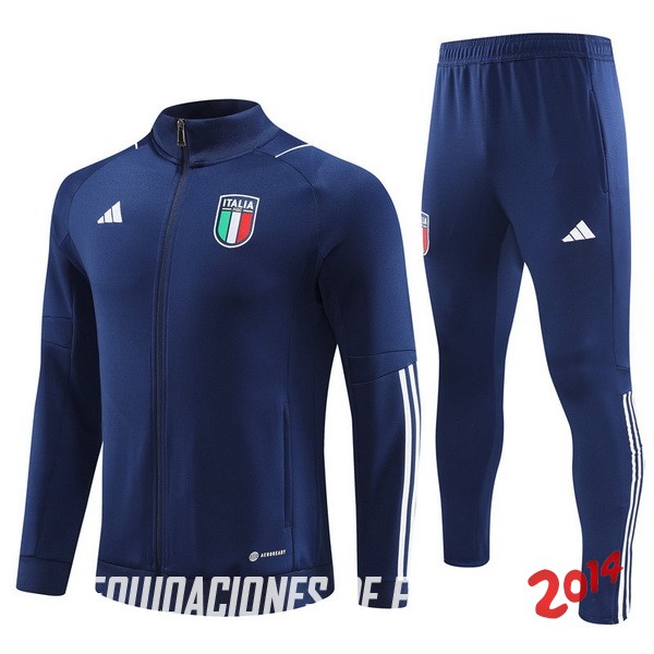 Chandal Del Conjunto Completo Italia Ninos Azul Marino 2023