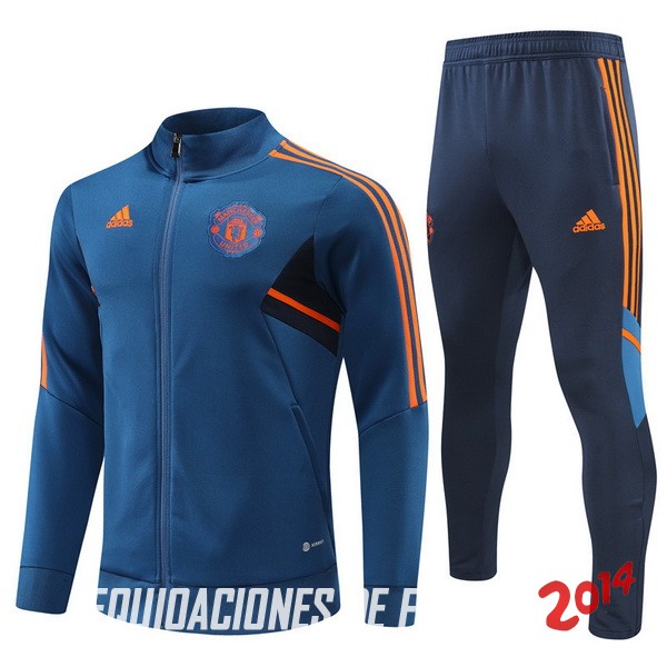 Chandal Del Conjunto Completo Manchester united Ninos Azul 2023/2024