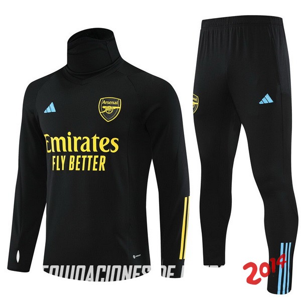 Chandal Del Conjunto Completo Arsenal FC Nino Negro I Amarillo 2023/2024