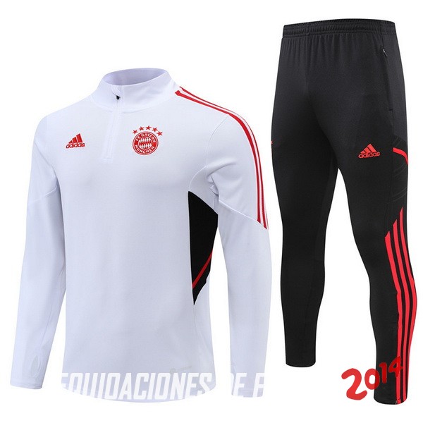 Chandal Del Conjunto Completo Bayern Munich Ninos Nino Blanco Negro Rojo 2022/2023