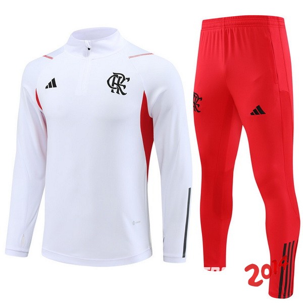 Chandal Del Conjunto Completo Flamengo Ninos Blanco I Rojo 2023/2024