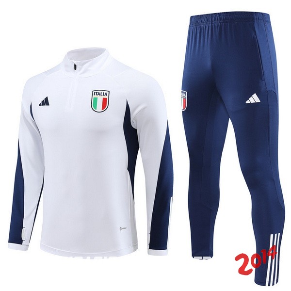 Chandal Del Conjunto Completo Italia Ninos Blanco Azul 2023