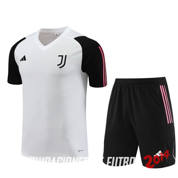 Entrenamiento Del Conjunto Completo Juventus Ninos Blanco Negro Rosa 2023/2024