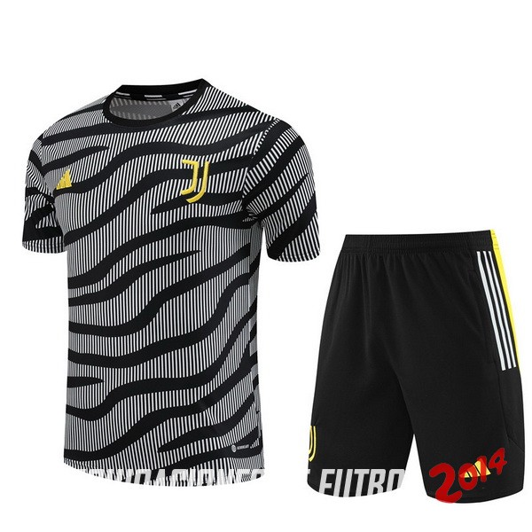 Entrenamiento Del Conjunto Completo Juventus Ninos Gris Negro Amarillo 2023/2024