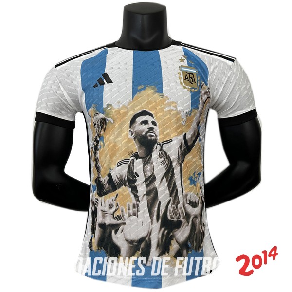 Tailandia Jugadores Camiseta Del Argentina Especial Blanco 2023