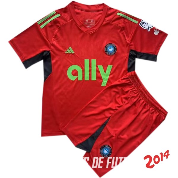 Camiseta Del Conjunto Completo Charlotte FC Nino Portero Rojo 2023/2024