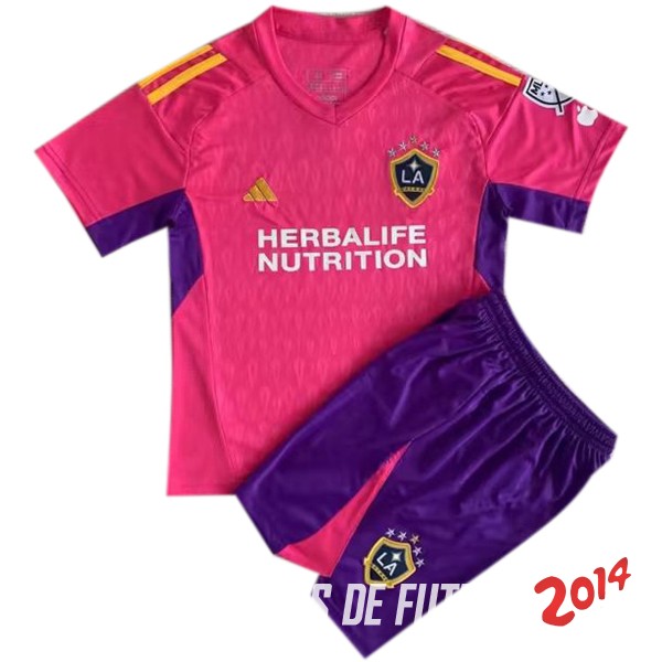 Camiseta Del Conjunto Completo Los Angeles Galaxy Nino Portero Rosa 2023/2024