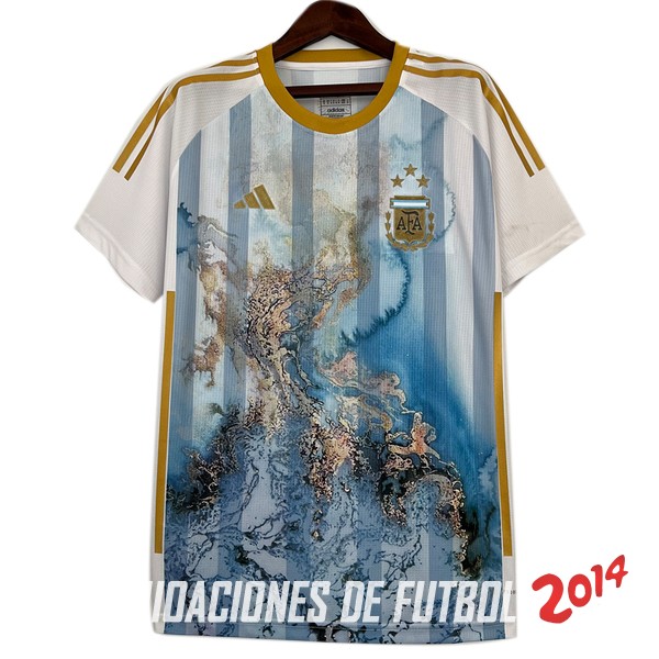 Tailandia Camiseta Del Argentina Especial Azul Amarillo 2023