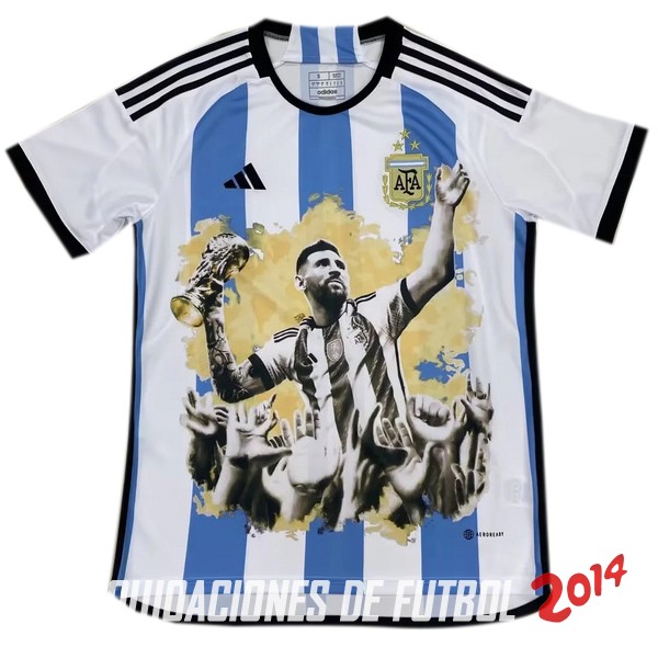 Tailandia Camiseta Del Argentina Especial Azul Blanco 2023