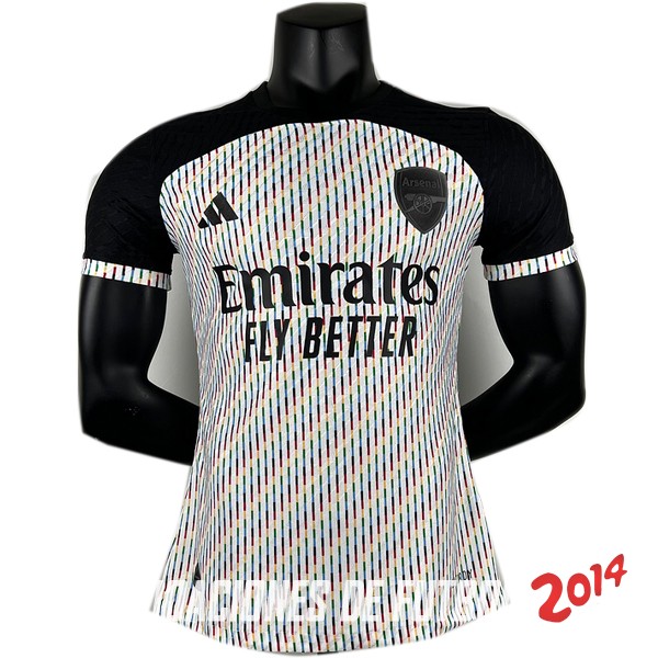 Tailandia Jugadores Camiseta Del Arsenal Especial Blanco Negro 2023/2024