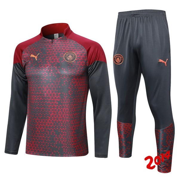 Chandal Manchester City Rojo Gris 2023-2024