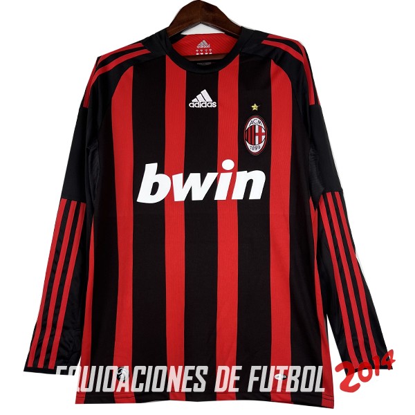Retro Camiseta De AC Milan Primera Manga Larga 2008/2009