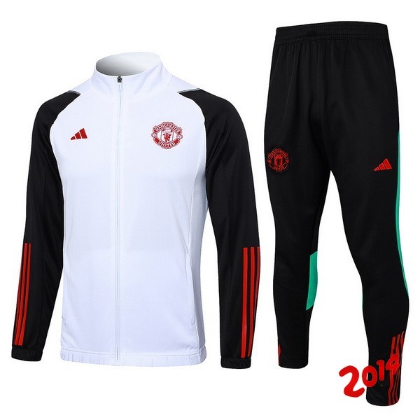 Chandal Manchester United Blanco Negro Rojo 2023-2024