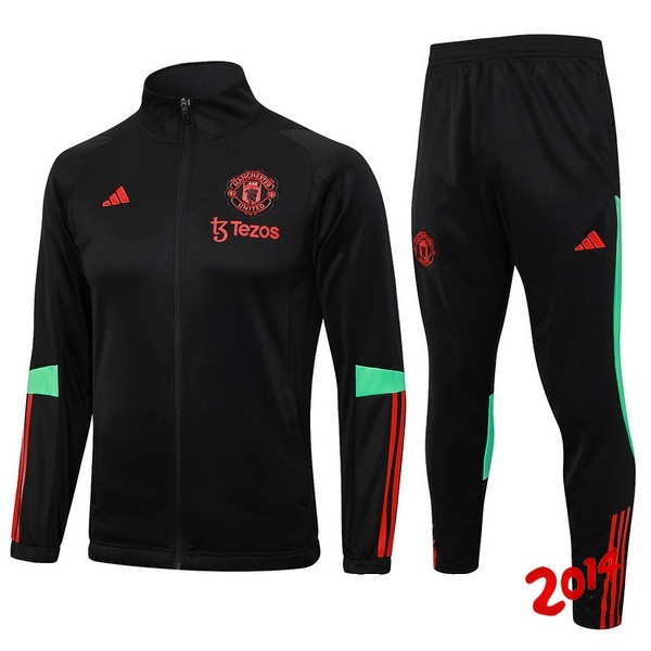 Chandal Manchester United Negro Rojo Verde 2023-2024