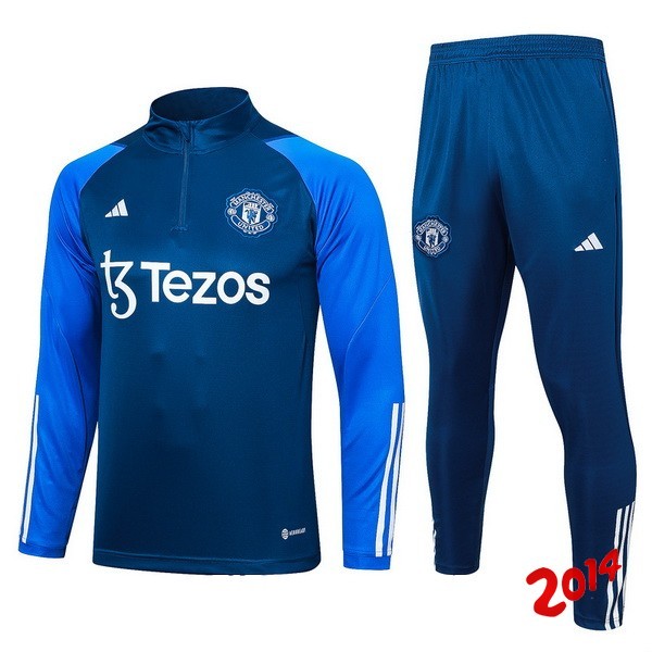 Chandal Manchester United Azul Blanco 2023-2024