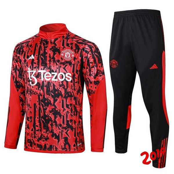 Chandal Manchester United Rojo Negro2023-2024