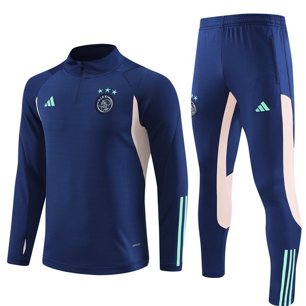 Chandal Conjunto Completo Entrenamiento Ninos Ajax Azul Marino Rosa 2023/2024