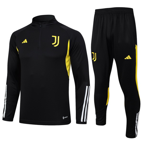 Chandal Conjunto Completo Entrenamiento Ninos Juventus Negro Amarillo Blanco 2023/2024