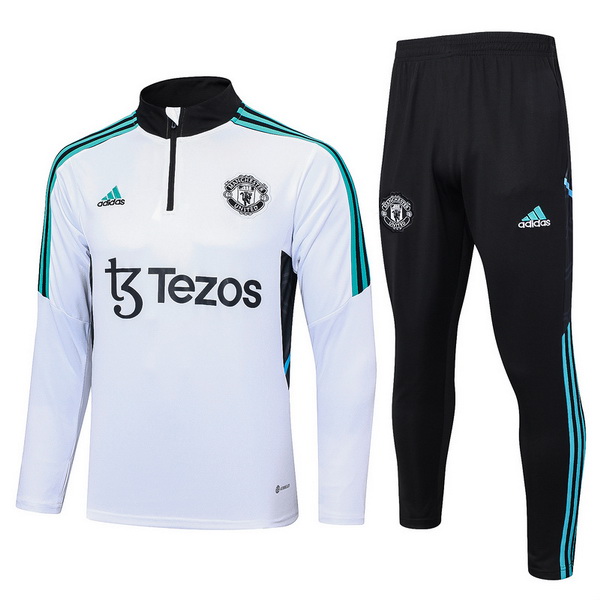 Chandal Ninos Manchester united Blanco Verde Negro 2023/2024