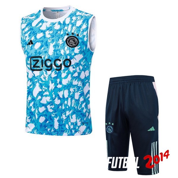 Entrenamiento Sin Mangas Conjunto Completo Ajax 2023/2024 Azul Blanc Verde Claro