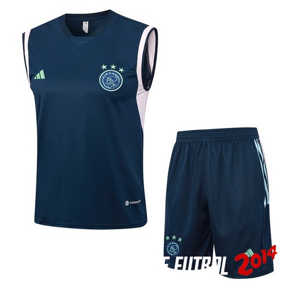 Entrenamiento Sin Mangas Conjunto Completo Ajax 2023/2024 Azul Marino Rosa