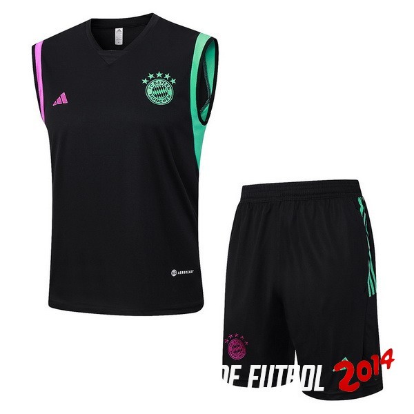 Entrenamiento Sin Mangas Conjunto Completo Bayern Munich 2023/2024 Negro Purpura Verde