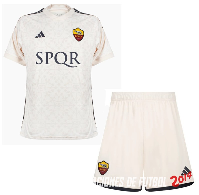 Camiseta Del Conjunto Completo AS Roma Ninos Segunda 2023/2024
