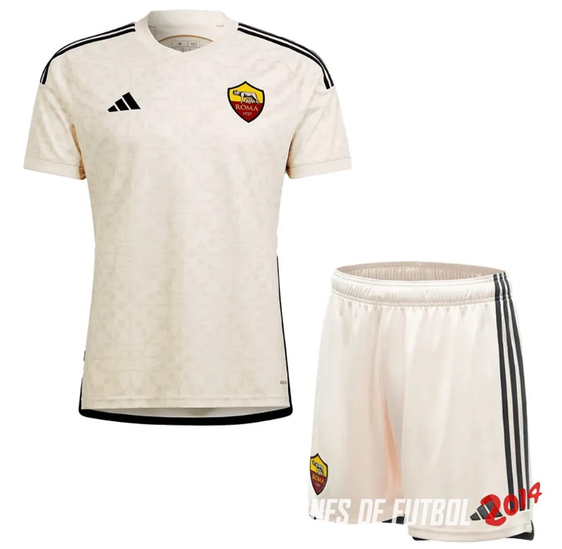 Camiseta Del Conjunto Completo AS Roma Ninos Segunda I 2023/2024