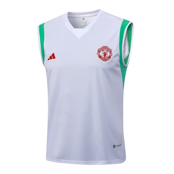 Entrenamiento Sin Mangas Manchester United 2023/2024 Blanco Verde