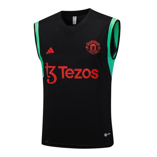 Entrenamiento Sin Mangas Manchester United 2023/2024 Negro Verde Rojo