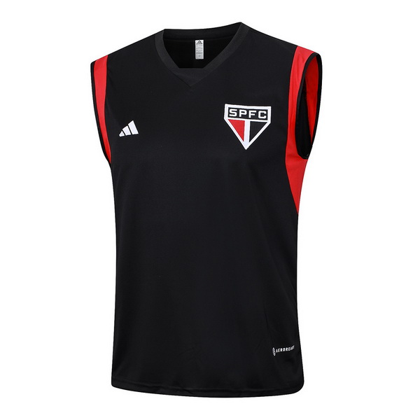 Entrenamientos Sin Mangas Sao Paulo 2023/2024 Negro Rojo