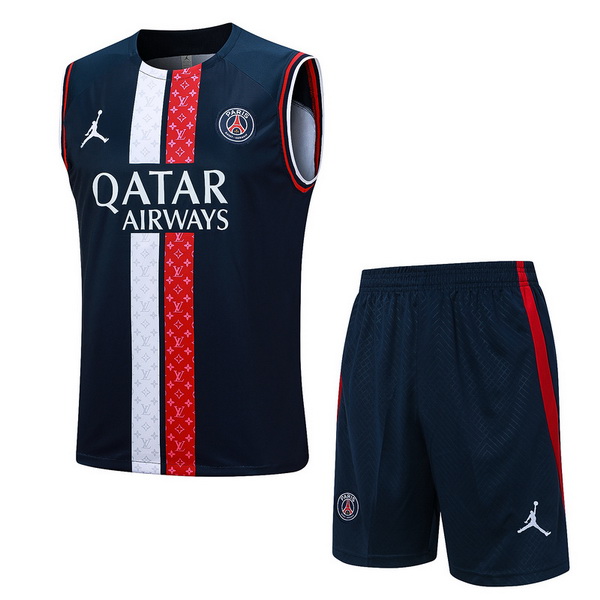 Entrenamientos Sin Mangas Conjunto Completo Paris Saint Germain 2023/2024 Marino Rojo Blanco