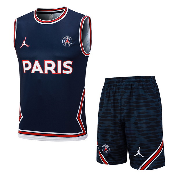 Entrenamientos Sin Mangas Conjunto Completo Paris Saint Germain 2023/2024 Azul Marino Rojo