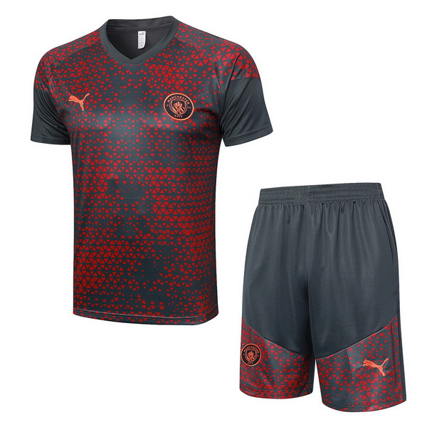 Entrenamiento Conjunto Completo Manchester City 2023/2024 Rojo Gris