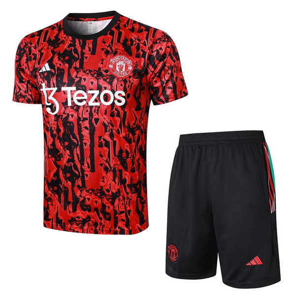 Entrenamiento Conjunto Completo Manchester United 2023/2024 Rojo Negro