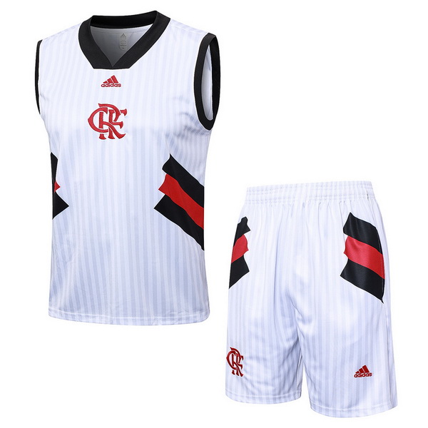 Entrenamiento Sin Mangas Conjunto Completo Flamengo 2023/2024 Blanco I Negro