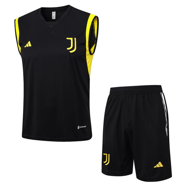 Entrenamiento Sin Mangas Conjunto Completo Juventus 2023/2024 Negro Amarillo