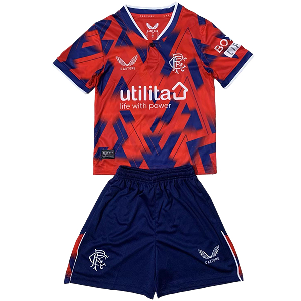 Camiseta Del Conjunto Completo Rangers Ninos Cuarta 2023/2024