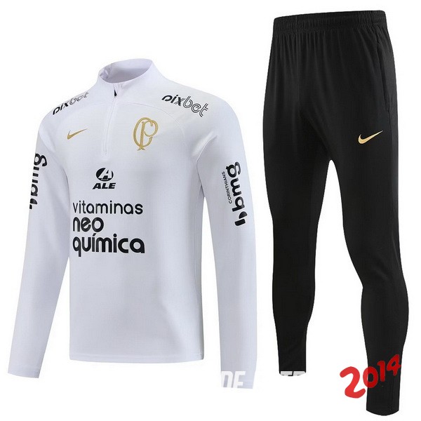 Chandal Del Corinthians Paulista Blanco Negro 2023/2024