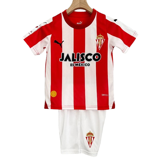 Camiseta Del Conjunto Completo Real Sporting de Gijon Ninos Primera 2023/2024