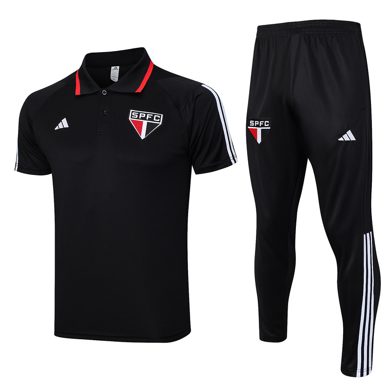 Polo Conjunto Completo São Paulo Negro 2023/2024