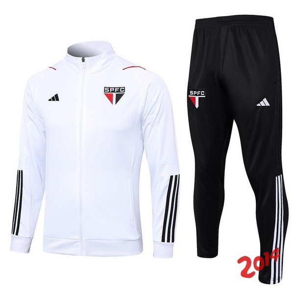 Chandal Del Conjunto Completo Sao Paulo Blanco Negro 2023/2024