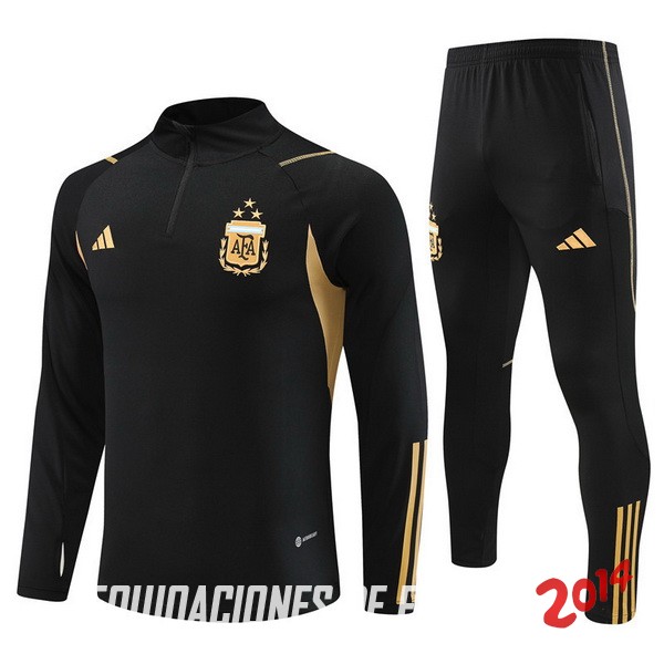 Chandal Del Conjunto Completo Argentin Negro Amarillo 2023