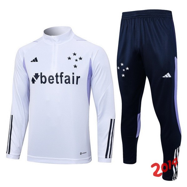 Chandal Del Conjunto Completo Cruzeiro EC Blanco Azul Marino 2023/2024