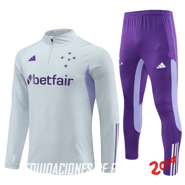 Chandal Del Conjunto Completo Cruzeiro EC Gris Purpura 2023/2024