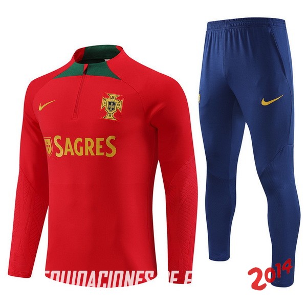 Chandal Del Conjunto Completo Portugal Rojo Azul Marino 2023