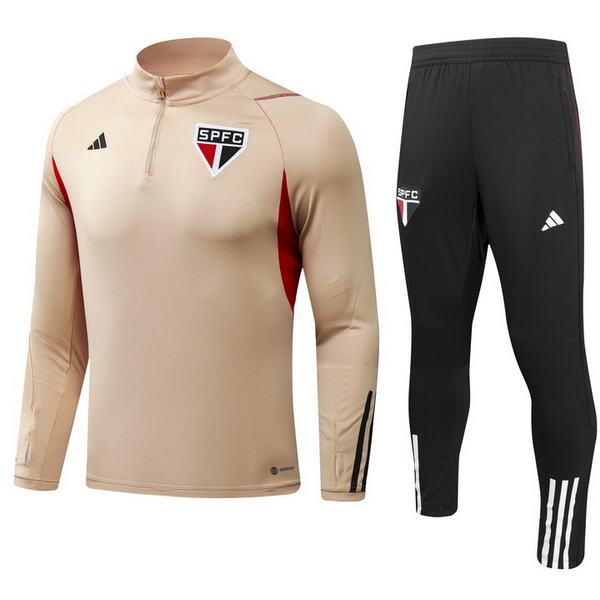 Chandal Del Conjunto Completo São Paulo Ninos Amarillo Negro Blanco2023/2024