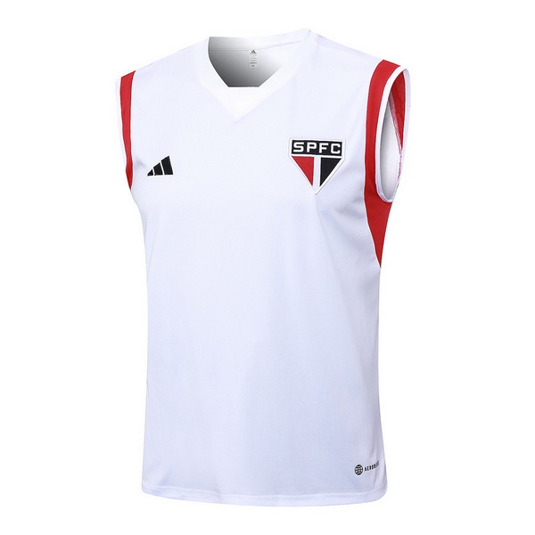 Entrenamiento Sin Mangas Sao Paulo Blanco Rojo 2023/2024