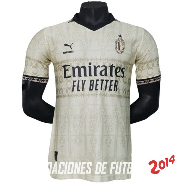 Tailandia Cuarta Jugadores Camiseta AC Milan 2023/2024 Amarillo